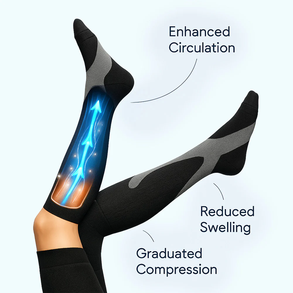 The CORE Compression Socks are Nurse Yard’s flagship, delivering top-tier support for leg pain relief socks.