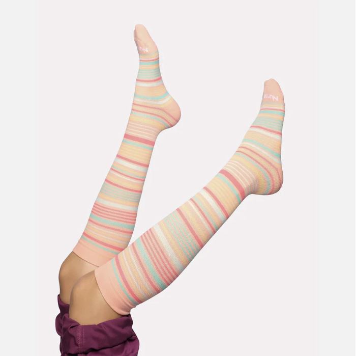 Add some flair to your workday with the Striped Compression Socks. Their bold stripes are a hit among retail and hospitality workers who want to stand out while staying comfortable.
