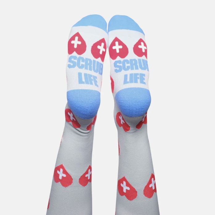 Healthcare pros, show your heart with the Hearts Compression Socks! Featuring a charming heart pattern, these socks celebrate your dedication while providing leg pain relief.