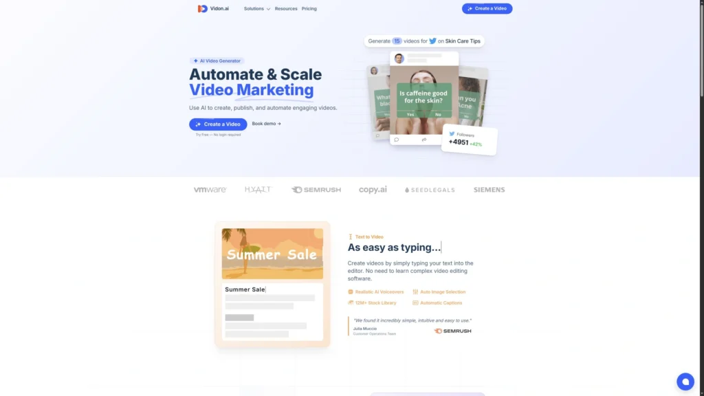 Vidon AI – One of the Best AI Video Generators for SEO and Blog-to-Video