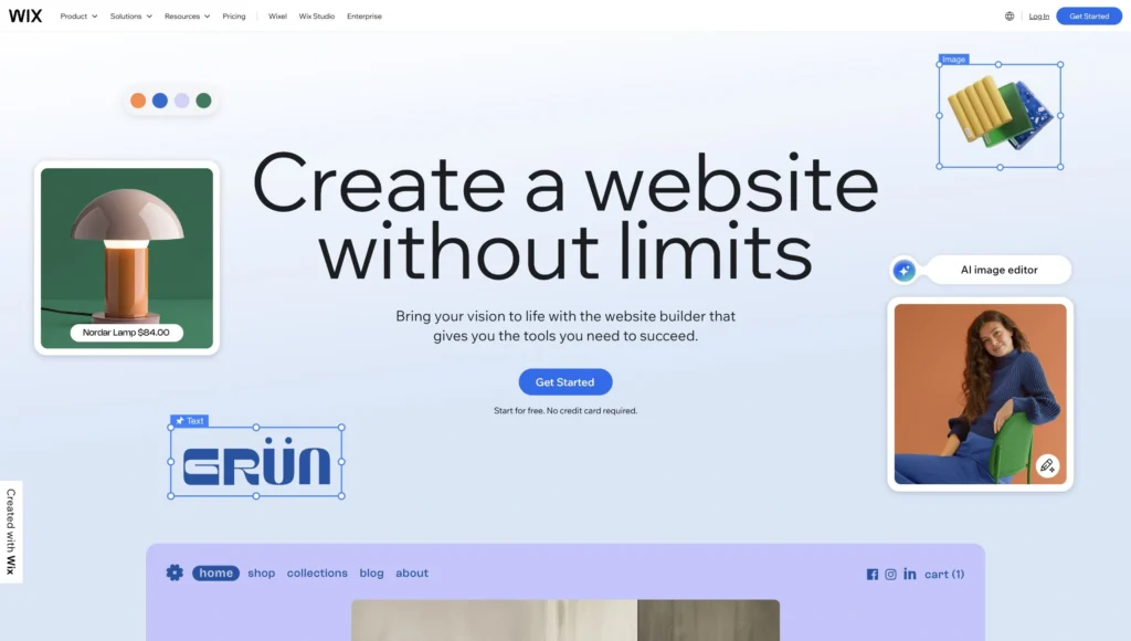 Wix is a household name in website building. It’s a general-purpose website builder geared towards complete beginners, with an emphasis on design flexibility and a huge range of templates (over 900 to choose from)