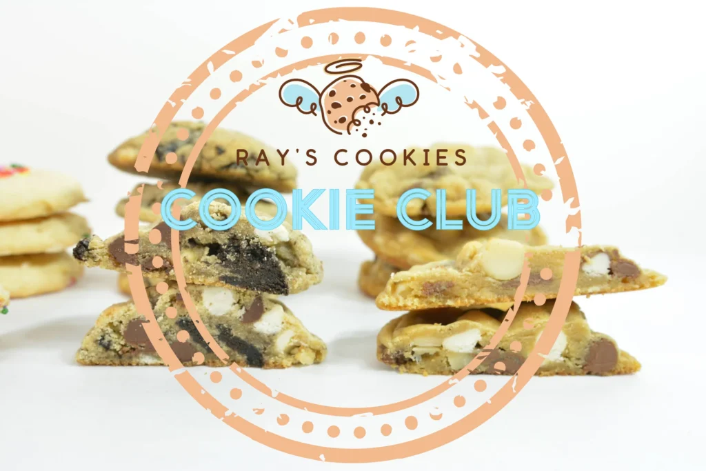 Ray's Cookies Cookie Club subscription featuring assorted gourmet cookies in a fresh-baked small-batch variety pack.